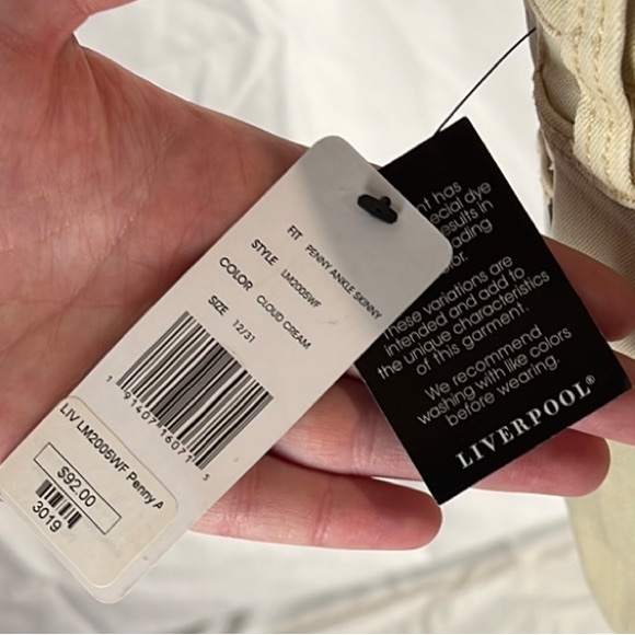 Liverpool Cream Denim Jeans - Picture 4 of 4